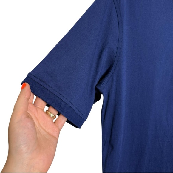 ROBERT GRAHAM Stone Trail Polo Shirt Size Small Navy Blue Supima Cotton - Picture 6 of 8